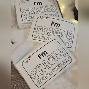 50 3x5 Fragile  Stickers